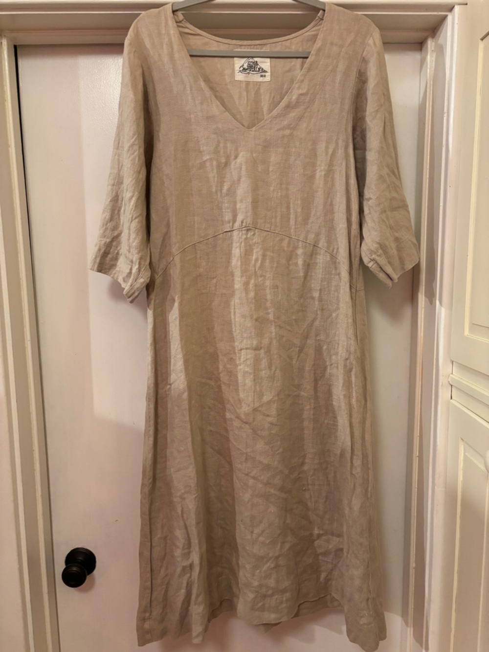 Sugar Candy Mountain Linen V-Neck Dress